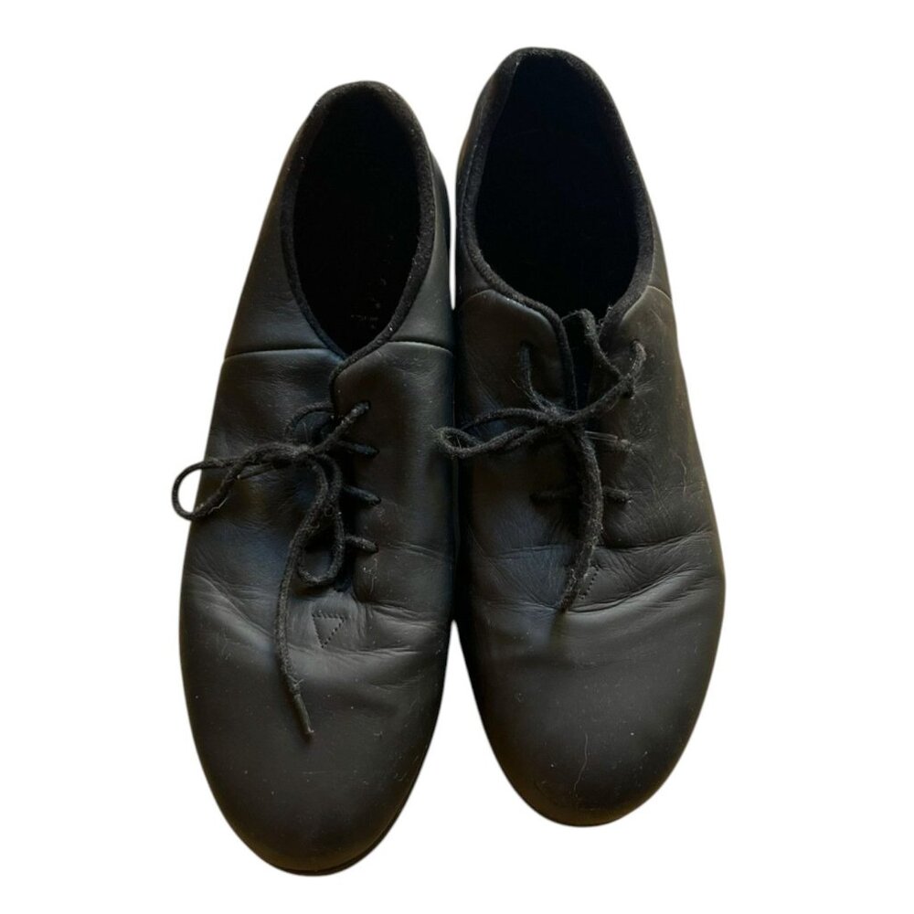 Bloch Lace-Up Black Leather Tap Shoes With Metal Toe & Heel Plates Dance Shoes S